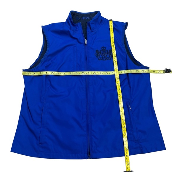 Ralph Lauren Reversible Crested Vest Blue Size Large *Has Flaws* - Picture 9 of 15